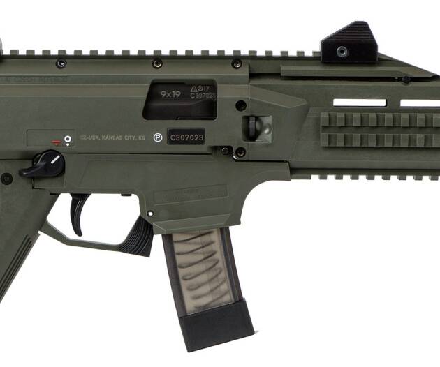 CZ Scorpion EVO 3 S1 9mm Semi-Auto Pistol OD Green Cerakote 20+1 7.72" 91355