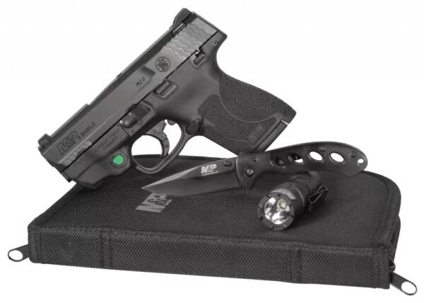 Smith & Wesson M&P9 Shield M2.0 9mm Pistol w/ CT Green Laser + EDC Kit 12396